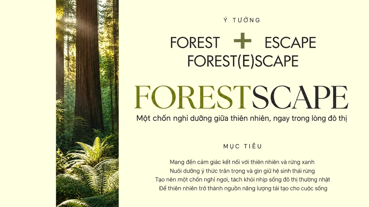 Ý tưởng Forestscape: một chốn nghỉ dưỡng giữa thiên nhiên ngay trong lòng đô thị