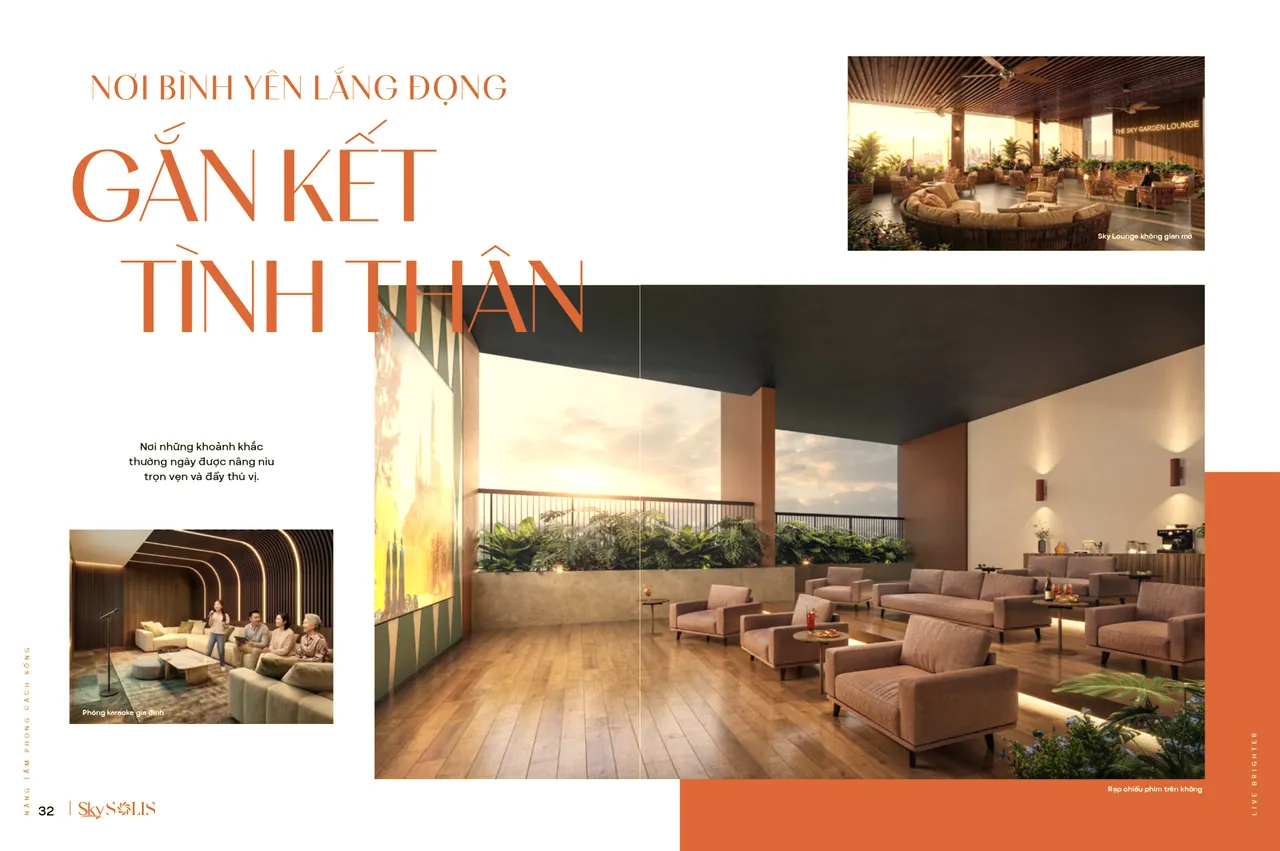 Sky lounge và rạp chiếu phim trên không
