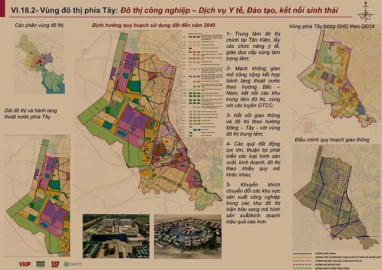 Sơ đồ quy hoạch vùng đô thị phía Tây TP.HCM: định hướng sử dụng đất đến năm 2040 và điều chỉnh quy hoạch giao thông